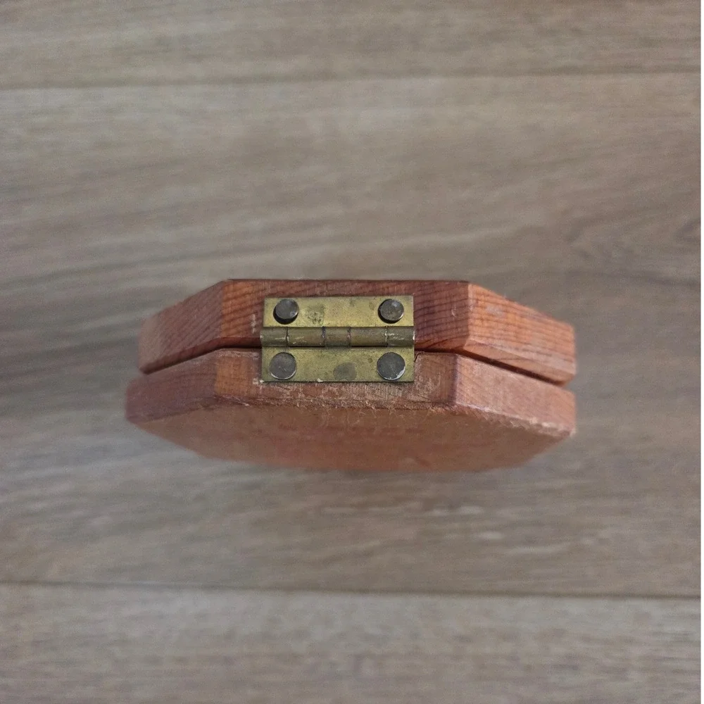 Vintage MCM Berger Press Wooden Hamburger Patty Mold‎ Octagon Bull Graphic Wood